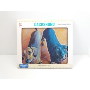 Dachshund Glass Chopping Board Cutting Board Worktop Saver Sausage Doxie Dogs
